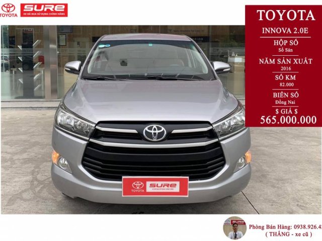 Bán Toyota Innova 2.0 E năm sản xuất 2016, màu bạc, số sàn, giao nhanh