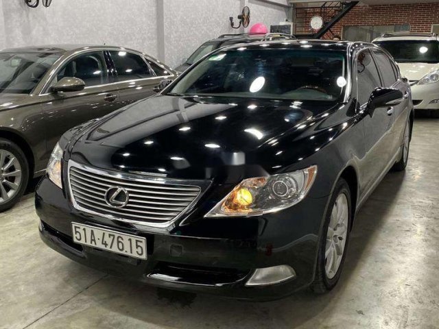 Xe Lexus LS 460L sản xuất 2008, màu đen, nhập khẩu còn mới0