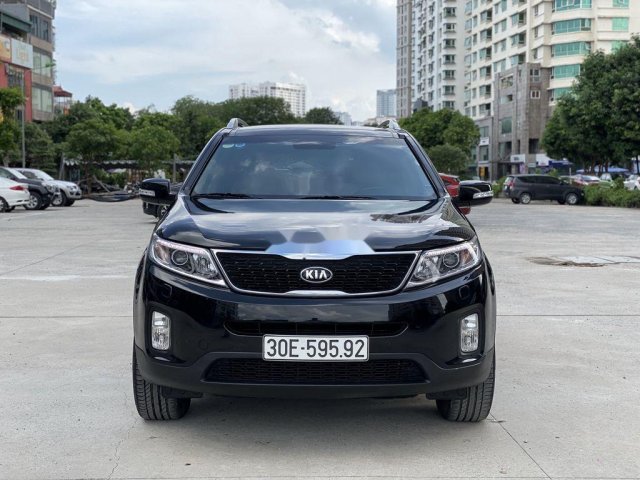 Bán Kia Sorento 2.4 GATH ĐK 12/2016, model 2017, màu đen0