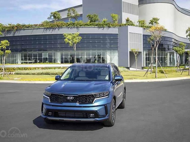 Cần bán Kia Sorento Signature 2.2 AT AWD đời 2021, màu xanh lam0