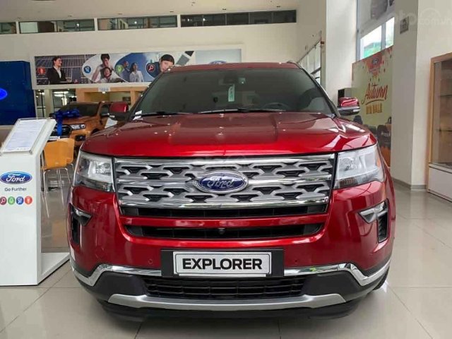 Bán ô tô Ford Explorer Limited  sản xuất 2019, màu đỏ, xe nhập, giao nhanh toàn quốc0