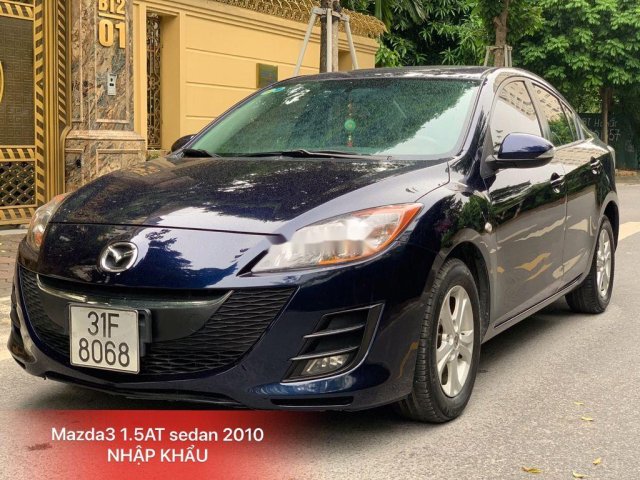 Bán Mazda 3 1.6AT sản xuất năm 2010, màu xanh lam, xe nhập, giá chỉ 365 triệu0