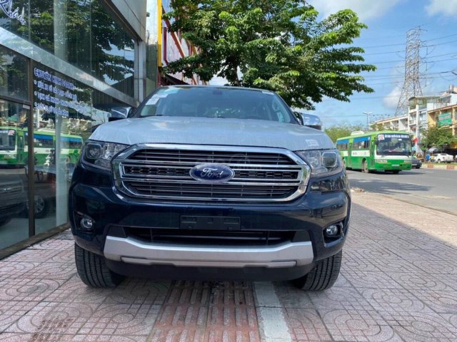 Bán xe Ford Ranger Limited New 2021, màu xanh Crystal Blue, xe nhập