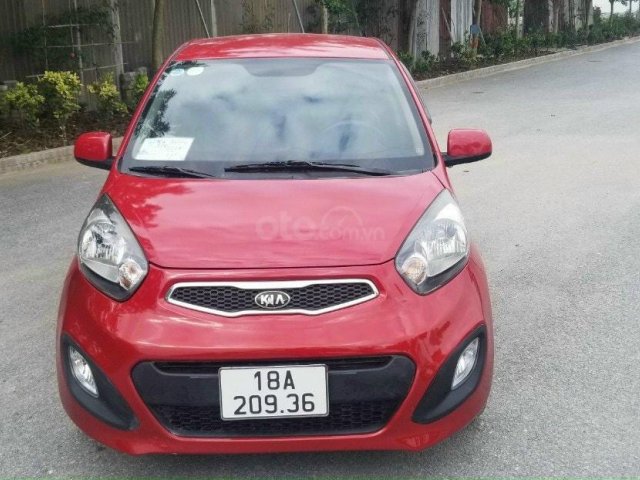 Cần bán Kia Morning SX 2013, số sàn bản 1.25, màu đỏ đô0