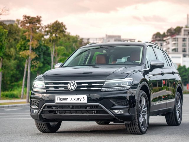 Tiguan Luxury S 2021 màu đen - nội thất đen cam - SUV 7 chỗ nhập khẩu dành cho gia đình Việt