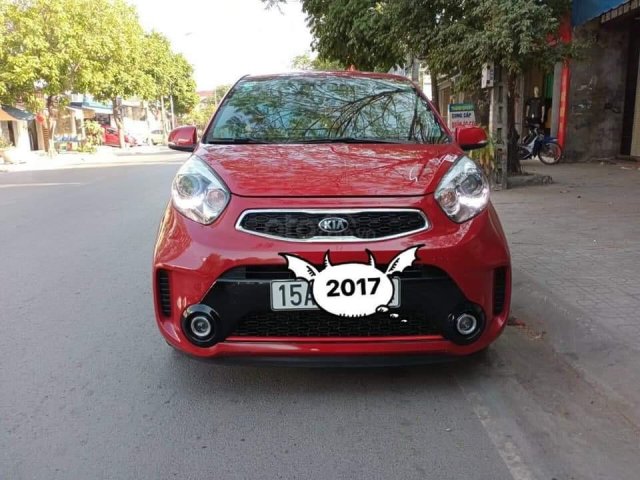 Cần bán lại xe Kia Morning sản xuất 2017, màu đỏ0