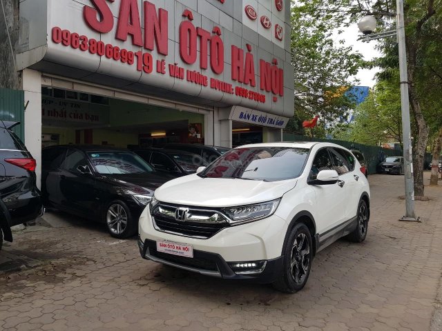 Sàn ô tô Hà Nội bán Honda CRV 1.5Turbo bản L đăng ký 2019 màu trắng, xe tư nhân chính chủ đi rất ít