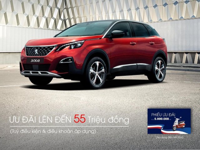 Bán Peugeot 3008 năm 2021, ưu đãi lên tới 55tr, xử lý hồ sơ xấu, hỗ trợ vay lên tới 80% giá trị xe, bảo hành 5 năm0