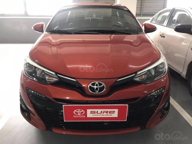 Bán Toyota Yaris 1.5G, năm sản xuất 2019, 625tr màu cam rực rỡ, gía tốt có hỗ trợ bank