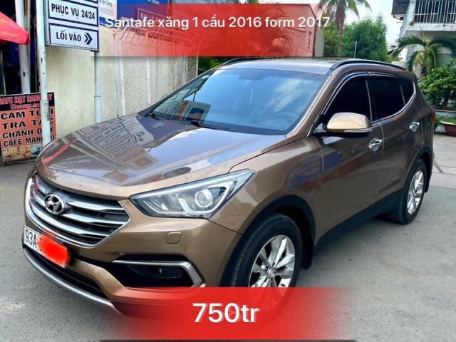 Bán Hyundai Santa Fe đời 2017, màu nâu, giá tốt