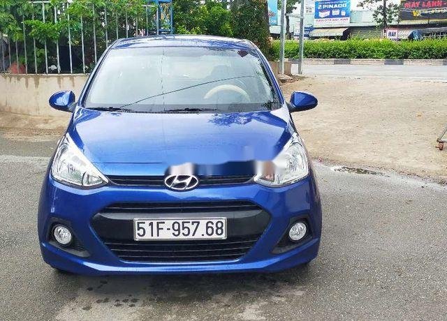 Cần bán gấp Hyundai Grand i10 năm sản xuất 2016, màu xanh lam0