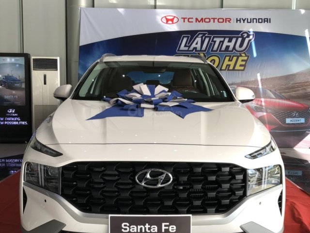[Hyundai Long Biên] Santa Fe 2021 dầu tiêu chuẩn- hỗ trợ vay 90% chỉ 300tr nhận xe - sẵn xe giao ngay - BH xe 5 năm0