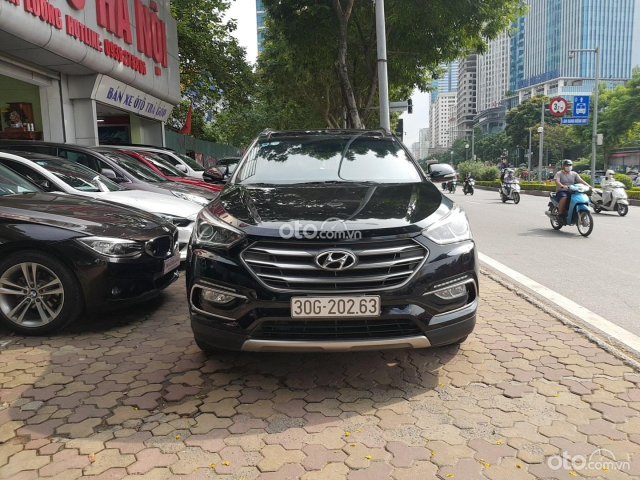 Hyundai Santa Fe 2.4 chạy xăng màu đen đẹp rối ren