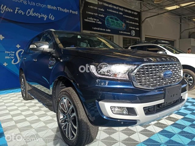 Bán ô tô Ford Everest 2.0 AT 4x4 2021 màu xanh, nhập khẩu lãi suất thấp, hỗ trợ trả góp lên đến 80%