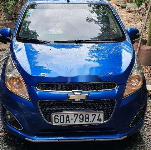 Cần bán gấp Chevrolet Spark đời 2014, màu xanh lam, giá 205tr0