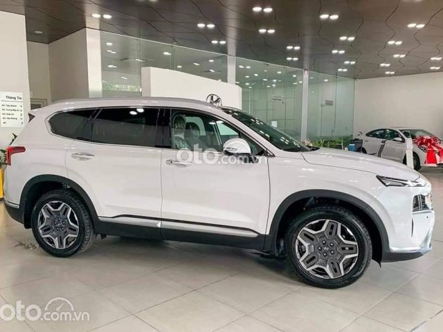 Giảm trực tiếp tiền mặt, Hyundai Santa Fe sản xuất 2021, màu trắng0