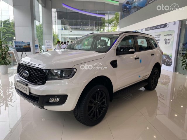 Bán Ford Everest Titanium 4WD sản xuất năm 2021, màu trắng - Chỉ cần trả trước 280tr0