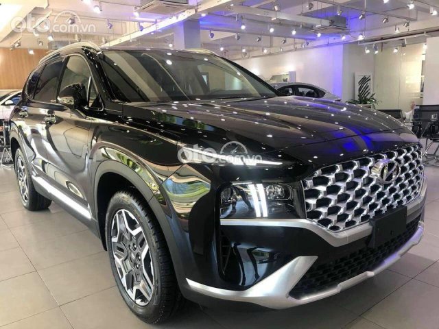 Cần bán Hyundai Santa Fe xăng tiêu chuẩn 2.5 AT đời 2021, màu đen0