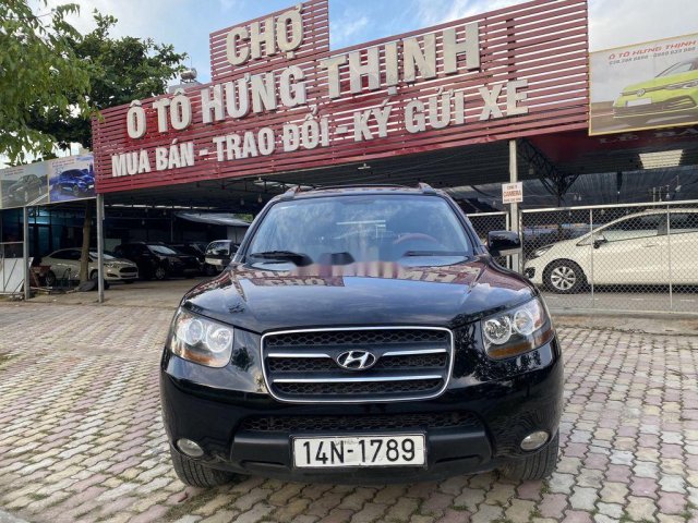 Bán Hyundai Santa Fe MLX sản xuất 2007, màu đen, xe nhập, giá chỉ 410 triệu0