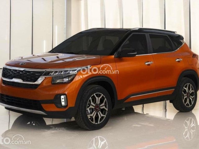 Bán Kia Seltos 1.4 Turbo Luxury đời 2021, màu cam, giá chỉ 669 triệu0