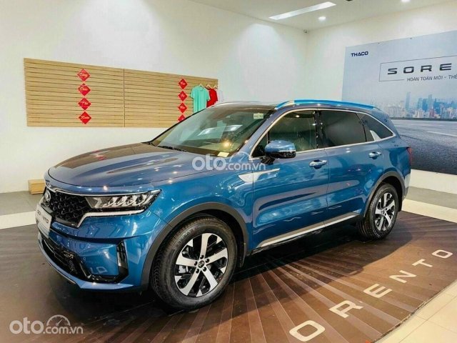 Bán xe Kia Sorento 2.5G Signature 2021, màu xanh lam0