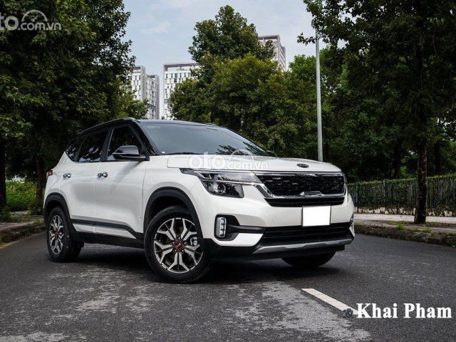 Bán Kia Seltos 1.4 Turbo Deluxe sản xuất 2021, màu trắng giá cạnh tranh0