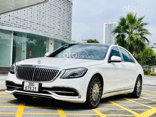 Mercedes S400 trắng sx 2014 model 2015 lên full maybach s560 chạy hơn 4v rất mới0