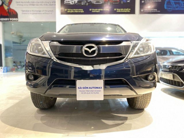 Bán Mazda BT 50 2019, màu xanh lam, nhập khẩu Thái Lan như mới0