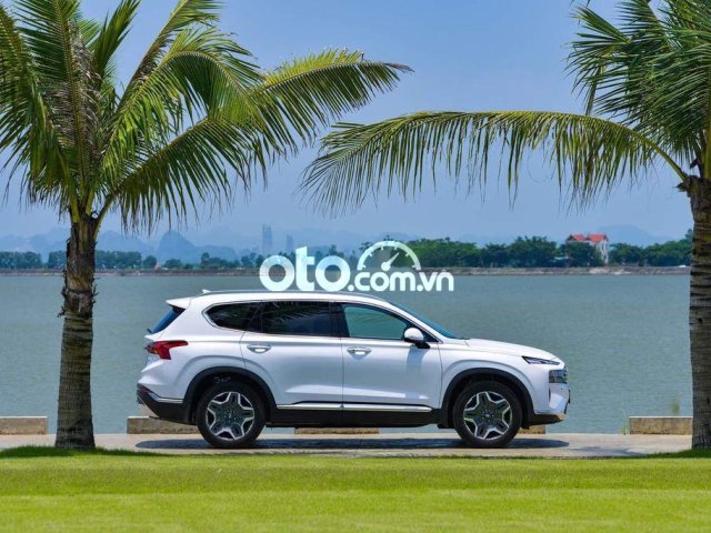 Bán Hyundai Santa Fe đời 2021, màu trắng
