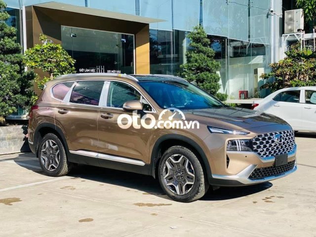 Bán Hyundai Santa Fe đời 2021, màu nâu