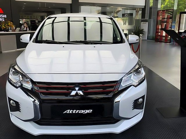 Bán xe Mitsubishi Attrage CVT Eco sản xuất năm 2021, màu trắng, nhập khẩu, 405 triệu0