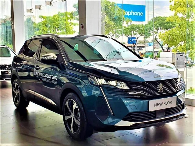 Bán xe Peugeot 3008 Allure năm sản xuất 2022, màu xanh lam, sẵn xe giao ngay