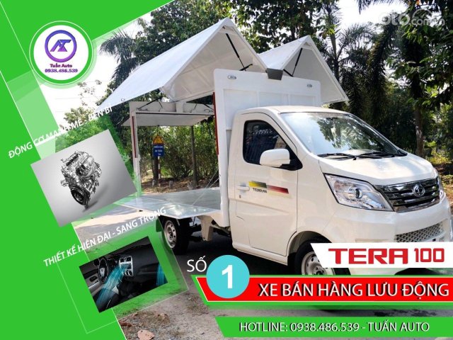 Tera 100 thùng bán hàng lưu động 2m8, động cơ Mitsubishi 1.3L nhiều khuyến mãi lớn