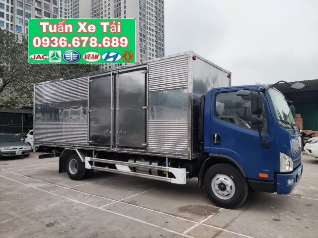 Xe tải 8 tấn thùng kín dài 6m2, máy Weichai, giá tốt nhất0