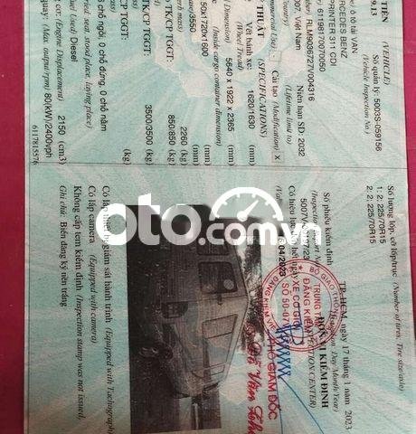bán xe van 6 chổ. Sản xuất 12-2007 thùng sàn inox9