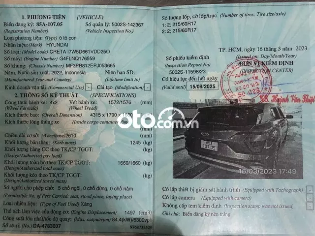 Hyundai Creta 2022 1.5 Đặc biệt - 54000 km