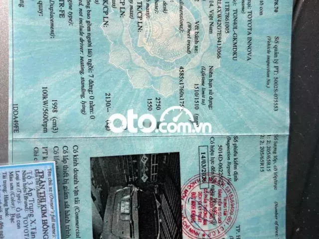 Toyota Innova 2014 2.0G - 65000 km