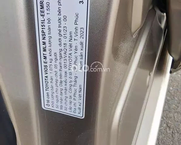 Toyota Vios 1.5E MT 2023 23