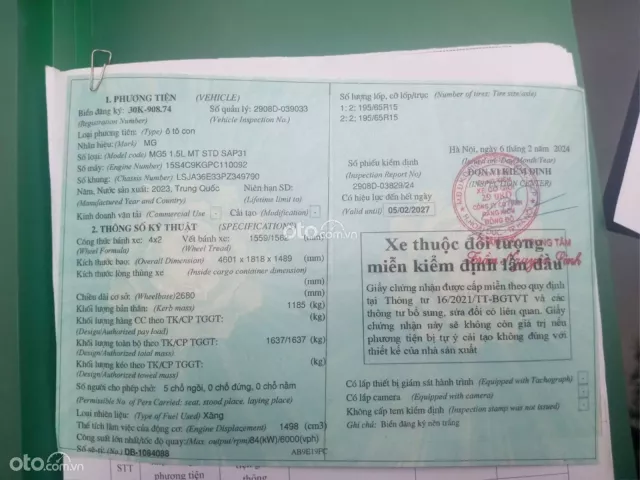 MG 5 1.5L MT 2023 8