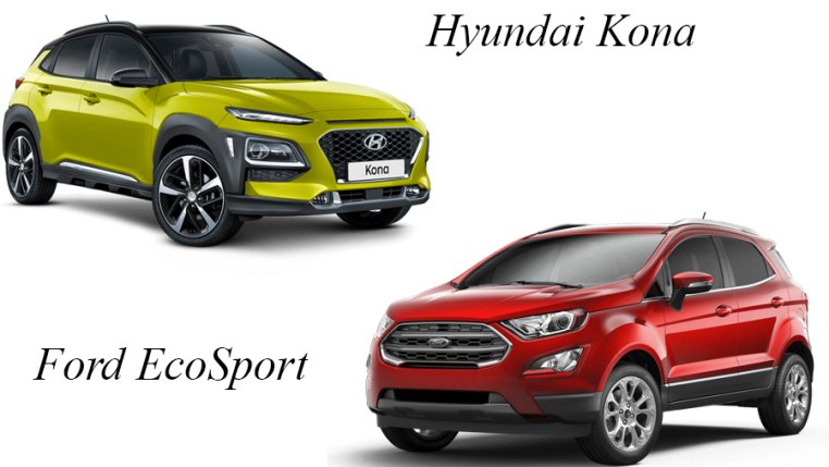 So sánh xe Hyundai Kona 2020 và Ford EcoSport 2020: Lựa chọn nào ngoài Kia Seltos?