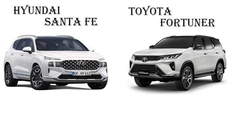 So sánh xe Hyundai Santa Fe 2021 và Toyota Fortuner 2021: Đi tìm 