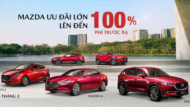 Read more about the article Mazda tung ưu đãi ‘khủng’, nhiều mẫu xe được hưởng 100% phí trước bạ trong tháng 2