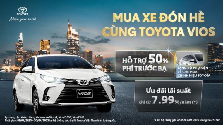 Read more about the article Toyota Vios chào hè với chương trình khuyến mãi hấp dẫn trong tháng 4/2023 
