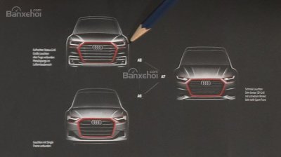 Audi A6, A7 và A8 mới lần đầu rò rỉ ảnh phác thảo.