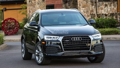 Audi Q3 không có thanh cản trước ngăn chặn va chạm ô tô Audi Q2 màu đen