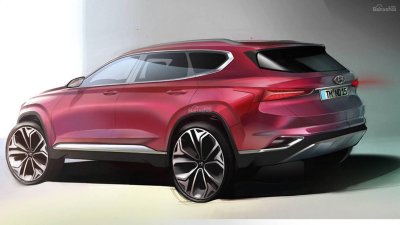 Hyundai Santa Fe 2019 được trang bị hệ thống cảnh báo va chạm giao thông sau xe 1