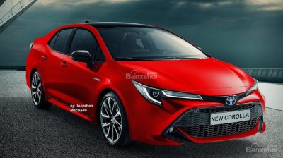 Phác họa Toyota Corolla Altis 2019 thế hệ mới qua bản hatchback vừa ra mắt.