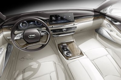 Kia K900 2018 hé lộ nội thất qua ảnh phác họa 2a