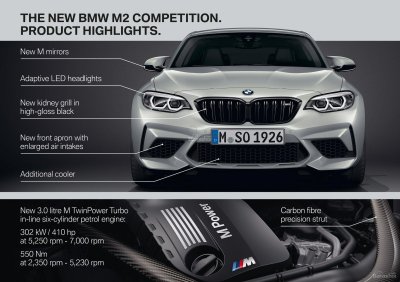 BMW M2 Competition chính thức lộ diện với công suất 405 mã lực 14a