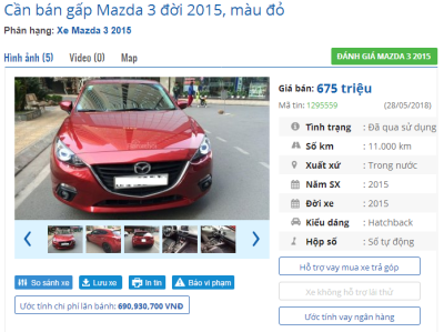 Những chiếc Mazda3 cũ từng nổi tiếng với lỗi "cá vàng"có giá đắt ngang xe mới A4
